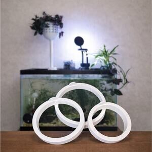 Aquarium Floating Fish Food Feeder Ring | Plant Corral for Plants & Light Access
